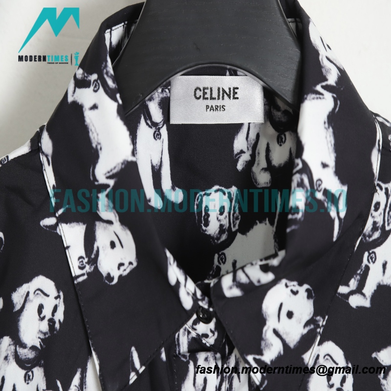 Celine - 22ss Ski Limited Puppy Shirt Short Sleeve Celine - 22ss Ski Limited Puppy Shirt Short Sleeve